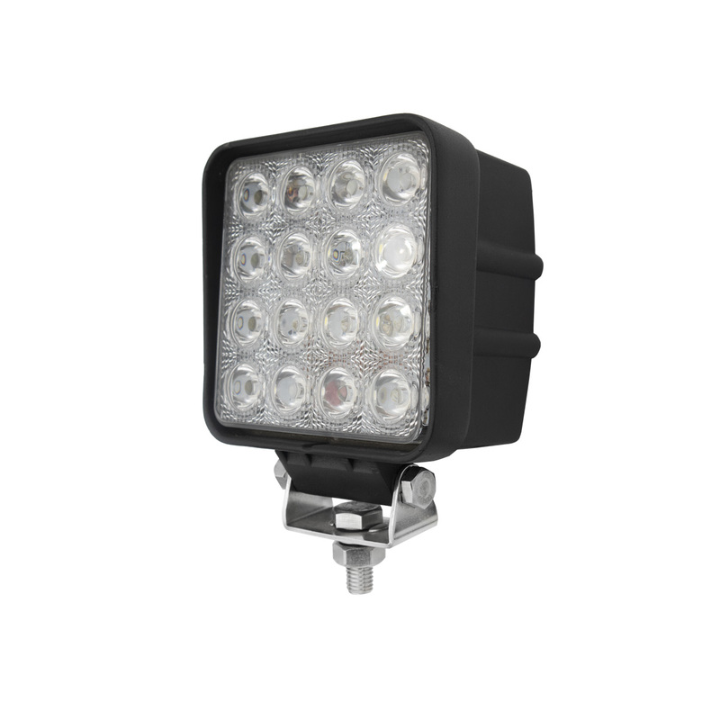 48W New Square Off Road LED Work Light For Trucks & Agricultural Machinery IP68 CE